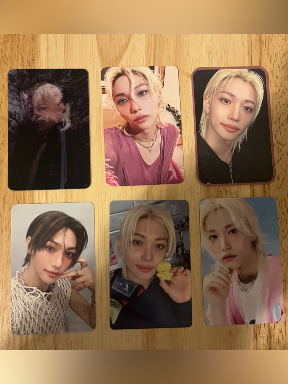 Set of six OFFICIAL Felix of Stray Kids photocards (Set # 2)